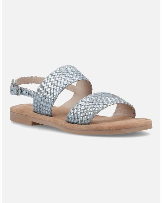 Hush Puppies Blue Helene Sandal Leather Standard Sandals