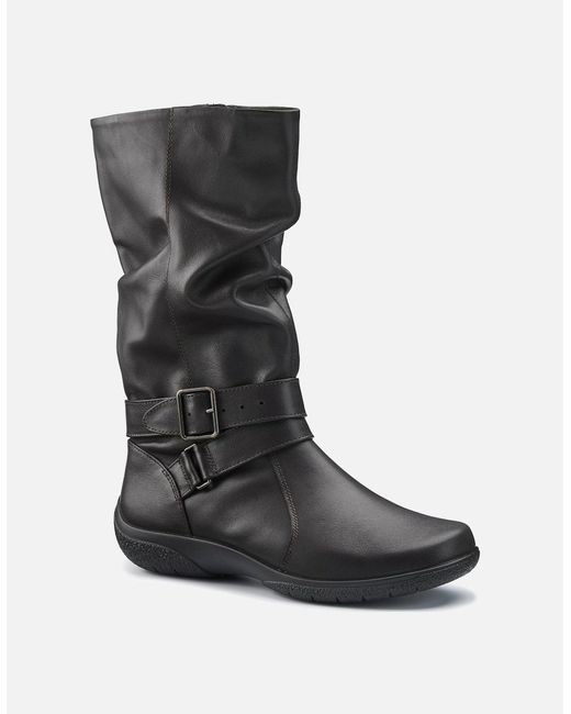 Hotter Black Ballinderry Wide Fit Boots