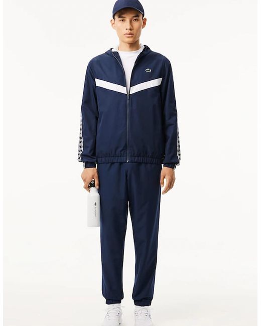 Lacoste Blue Tennis Monogram Track Jacket for men
