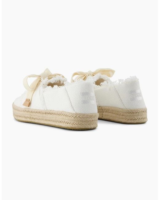 TOMS White Carolina Espadrille Lace Up Shoes