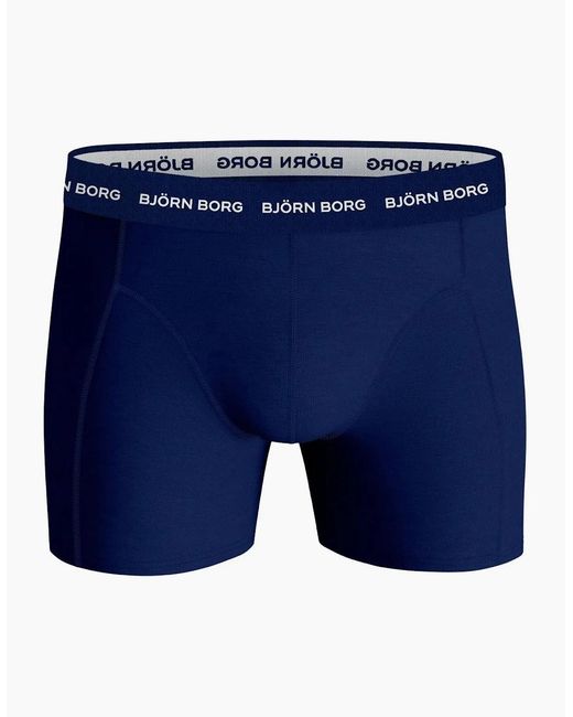 Björn Borg Blue 3-Pack Classic Logo Boxer Briefs, Combination for men