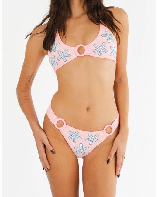 Oceanus Blue Mia's Marina Bikini Top Multi Colour