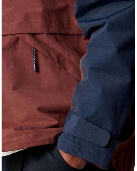 Penfield Blue Northrim Rum Raisin Rain Jacket for men