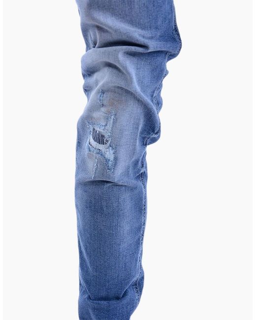 DIESEL Blue Toxer R76C9 Denim Jeans Distressed Slim Fit Skinny Casual Jeans for men