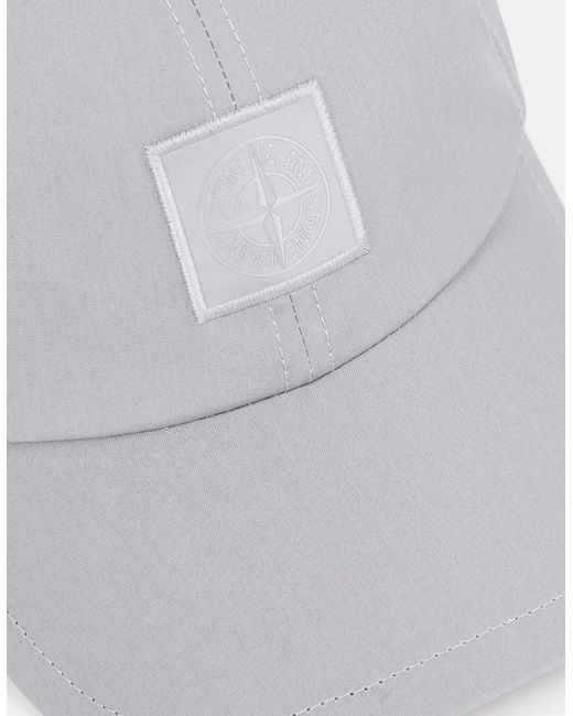 Stone Island Gray Sof01 Ghost Patch Cap for men