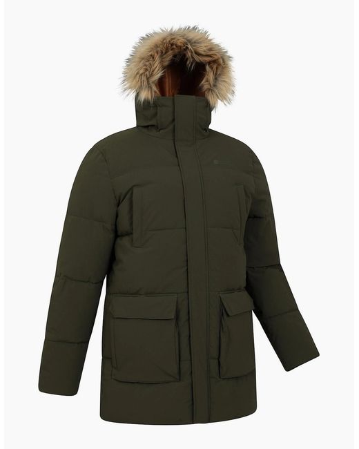 Mountain Warehouse Green Fern Water Resistant Padded Parka for men