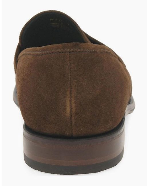 Loake Brown Wiggins Penny Loafers for men