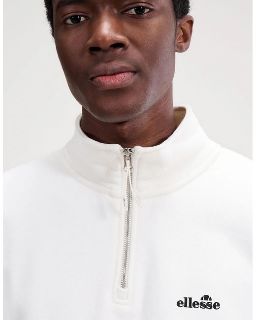 Ellesse Natural Arivalo 1/4 Zip Top for men