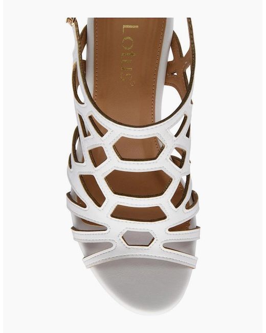 Lotus White Rhi Wedge Sandals