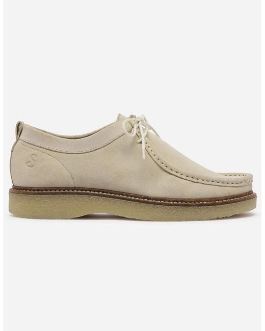 Oliver Sweeney Natural Marana Calf Suede Moccasin Shoes for men
