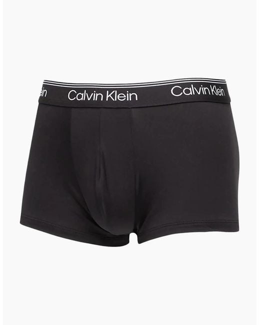 Calvin Klein Red 3-Pack Icon Microfibre Stretch Low-Rise Boxer Trunks, Sleet Adrenaline Rush for men