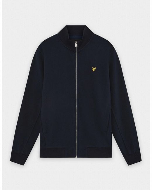 Lyle & Scott Blue Lyle & Scott Pique Full Zip Sweatshirt for men