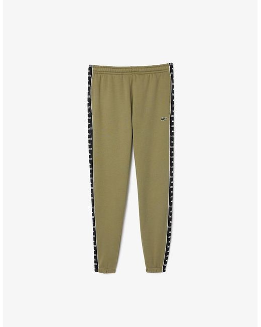 Lacoste Green Tapered Logo Printed Track Pants for men