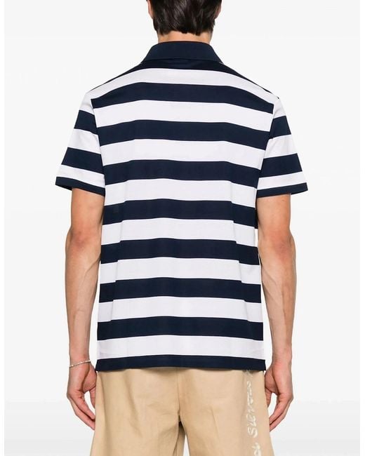 Paul & Shark Blue Double Cotton Striped Polo Shirt for men