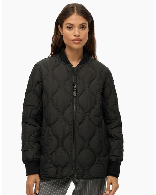 Superdry Black Short Liner Padded Jacket