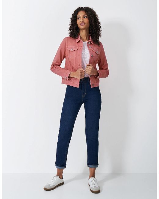 Crew Red Denim Western Jacket Flamingo