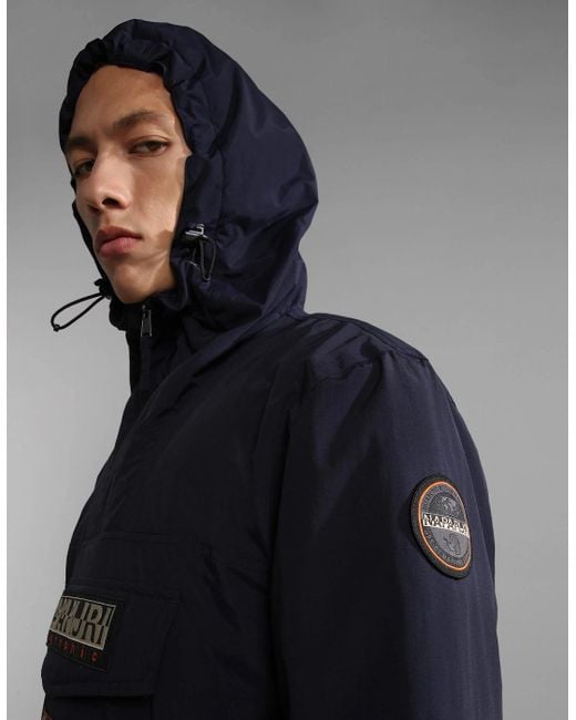 Napapijri Blue Rainforest Winter 3 Hooded Anorak for men