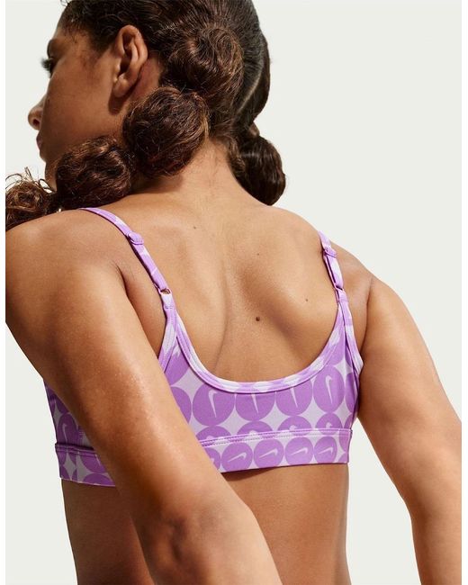 Nike Purple Scoop Neck Sleeveless Bralet Sports Bra