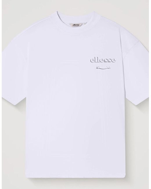 Ellesse White Scroll Tee