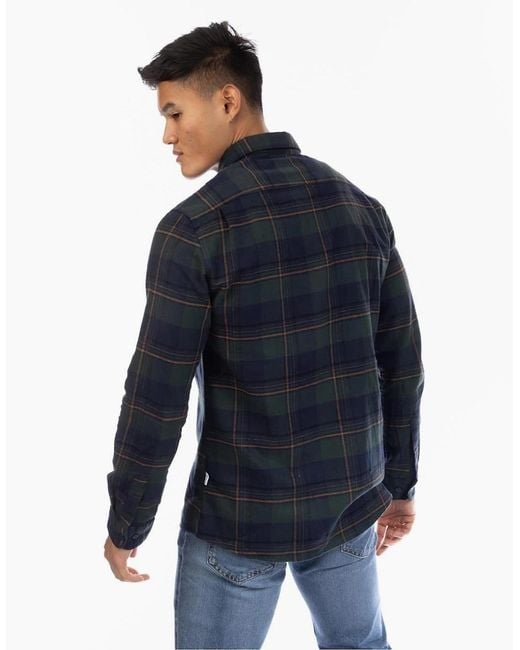 Peter Werth Blue Kidwell Collared Neck Long Sleeve Shirt for men
