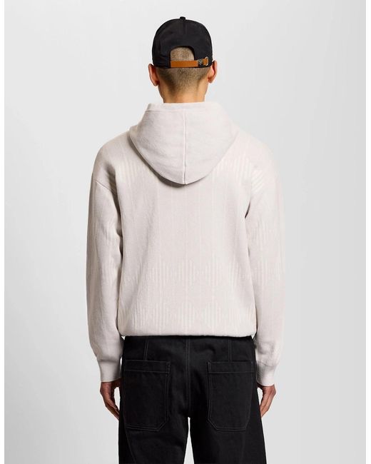Lyle & Scott White Cashmere Blend Hoodie for men