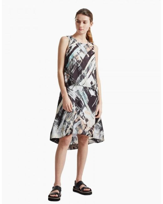 Great Plains White Great Plains Pastel Paint Layered Dress