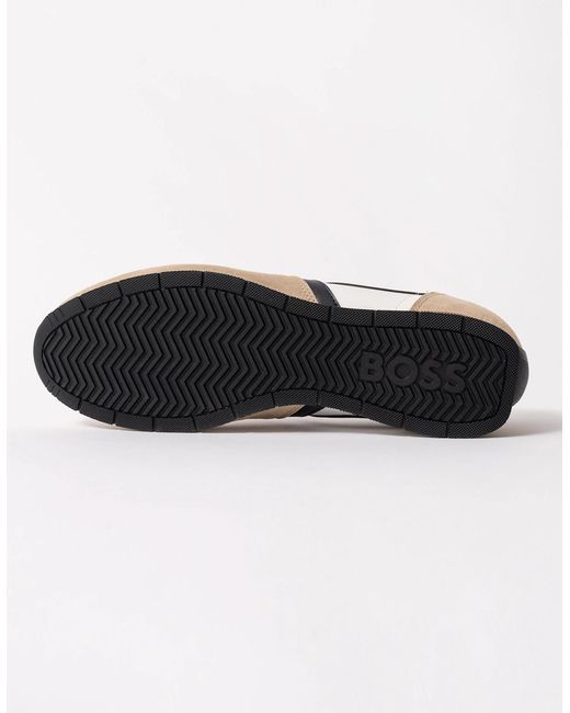 Boss White Boss Levon Runn Pumi Trainers for men
