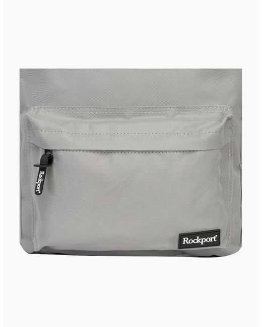 Rockport Gray Solid Patterned Med Backpack With Logo for men