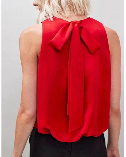 Ro&zo Red Bubble Hem Top