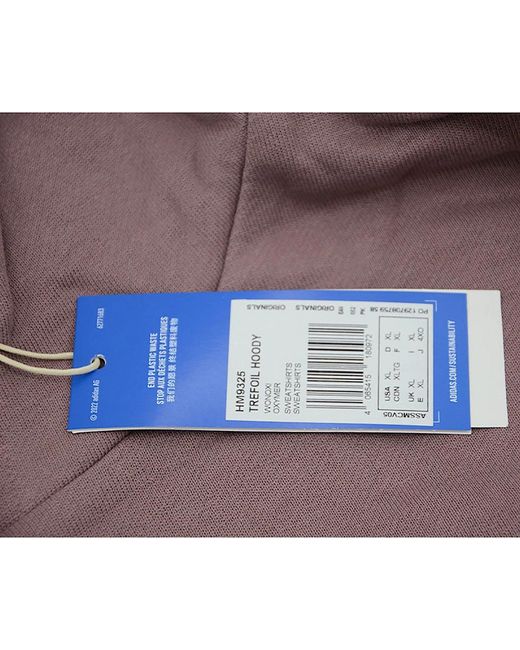 Adidas Red Hoodies Trefoil Fleece Sweatshirts Casual Sweats Hoody Top for men