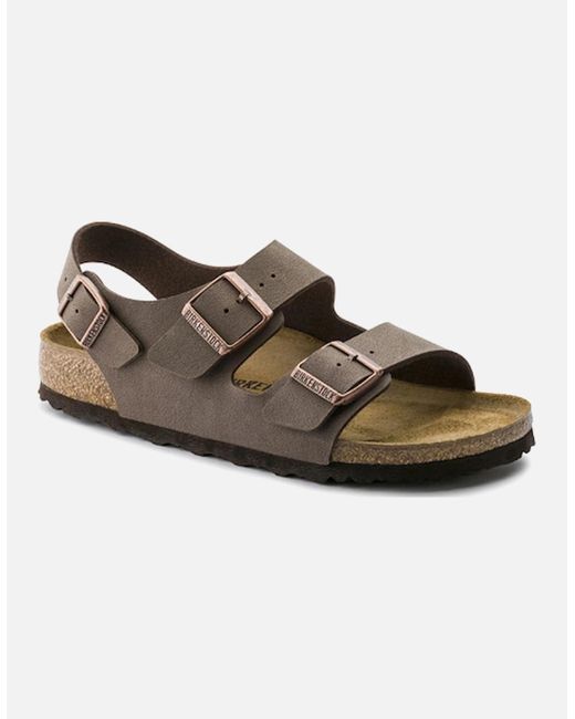 Birkenstock Brown Milano Birko-Flor Sandal Mocha