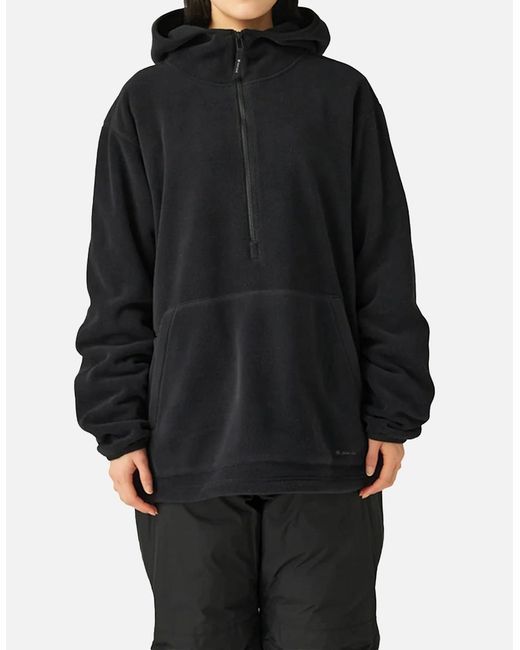 Snow Peak Black Snow Peak Water-Repellent Fleece Hoodie for men