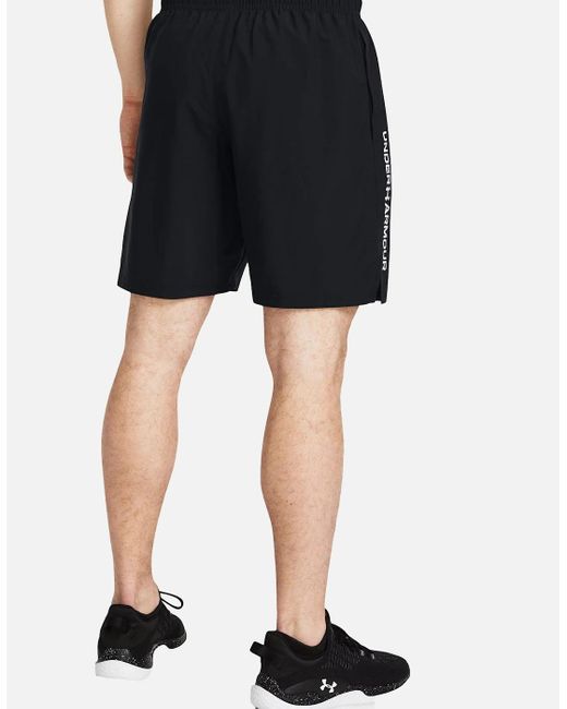 Under Armour Black Technical Wordmark Woven Shorts for men