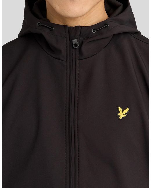 Lyle & Scott Black Mesh Lined Softshell Jacket for men