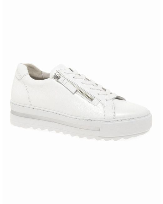 Gabor White Heather Casual Trainers