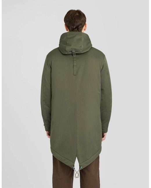 Lyle & Scott Green Padded Fishtail Parka for men