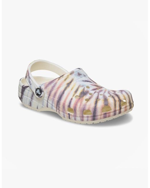 CROCSTM Multicolor Classic Tie Dye Adults Clogs Chalk/Multi