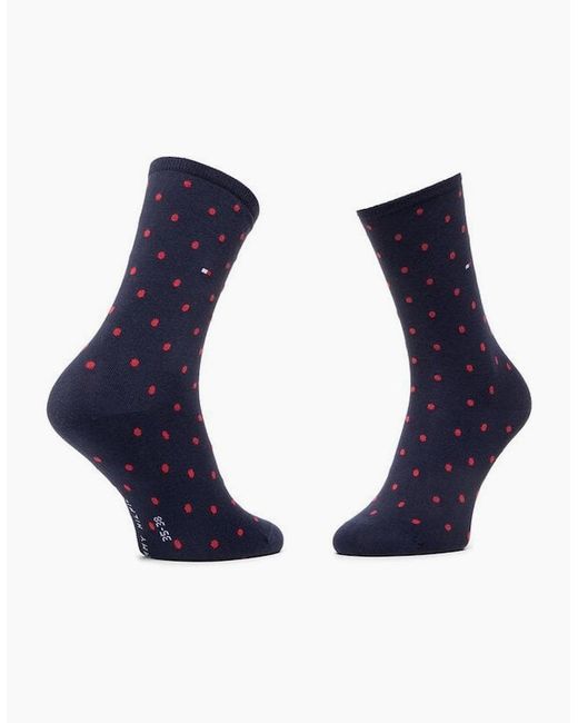 Tommy Hilfiger Red 2-Pack Dots Pattern Socks