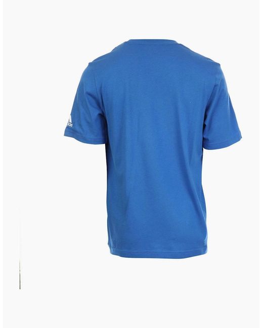 Adidas Blue Blank Tee for men