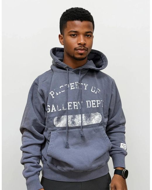 GALLERY DEPT. Blue “Property Of” Vintage Washed Hoodie for men