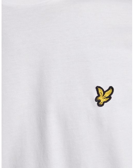Lyle & Scott White Long Sleeve Cotton T-Shirt for men