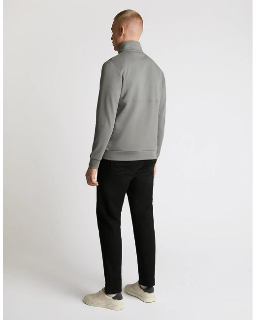 Remus Uomo Gray Half-Zip Jersey Sweatshirt for men