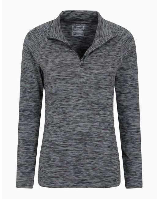 Mountain Warehouse Gray Ladies Bend & Stretch Half Zip Midlayer