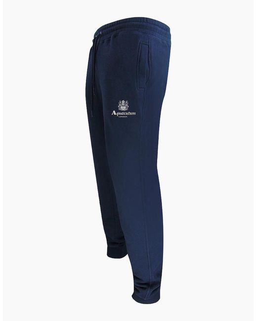 Aquascutum Blue Active Basic Rib Track Pant Sweatpants for men