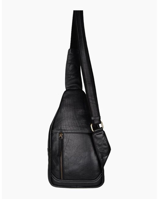 Lakeland Leather Black Keswick Sling Bag