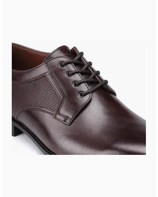 Base London Brown London Dome Derby Shoes for men