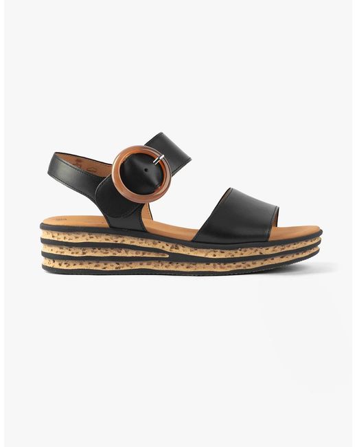 Gabor Black Andre Sandals