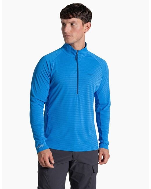Craghoppers Blue Nosilife Half Zip Pullover for men