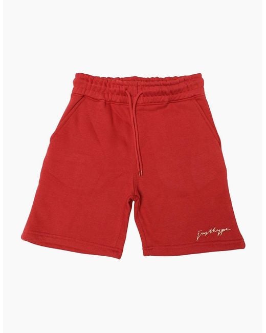 Hype Red Sweat Shorts With Elasticated Waistband