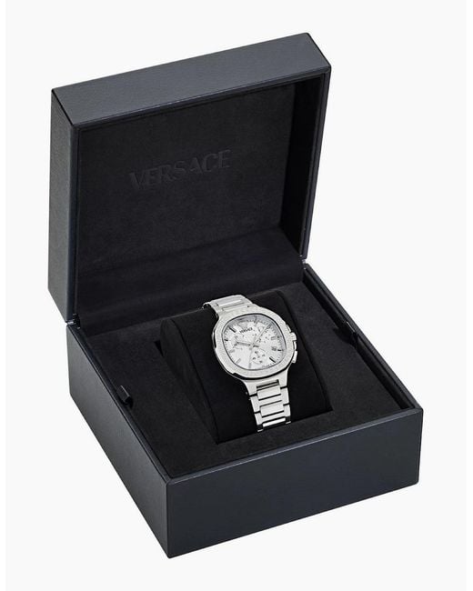 Versace Gray Square Analogue Quartz Watch for men